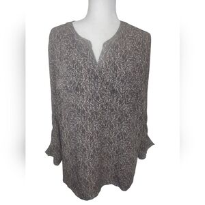 CJ banks top women's 1X small animal print black/tan